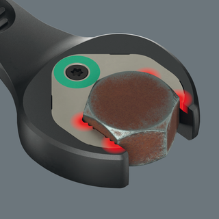 Wera 6000 Joker Black Edition 11 Set 1 Ratcheting Combination Wrenches Set, 11 Pc.