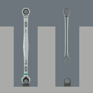 Wera 6007 Joker SB Ring Ratchet Spanner, Long Design, 17 x 304.5 mm