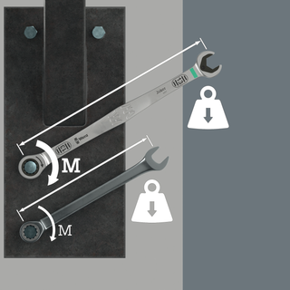 Wera 6007 Joker SB Ring Ratchet Spanner, Long Design, 13 x 245 mm