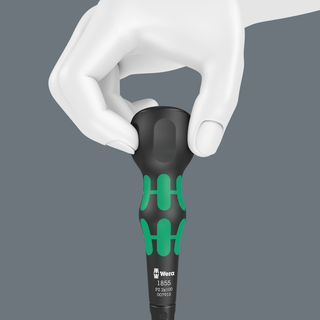 Wera 1855 PZ Kraftform Ball-Grip Pozidriv-Head Screwdriver, PZ2 x 100 mm