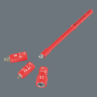 Wera Kraftform Kompakt A VDE 712 i Adapter Blade, Insulated, for 1/4" Sockets, 1/4" x 154 mm