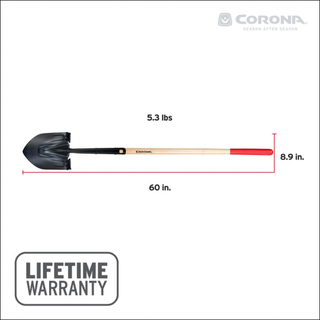 Corona-SS16100 · Round Point Hardwood Shovel, 14 Gauge
