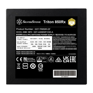 SilverStone TR850R-GF Triton 850Rx Cybernetics Gold Fixed Cable ATX Power Supply