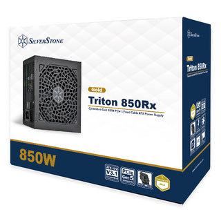 SilverStone TR850R-GF Triton 850Rx Cybernetics Gold Fixed Cable ATX Power Supply