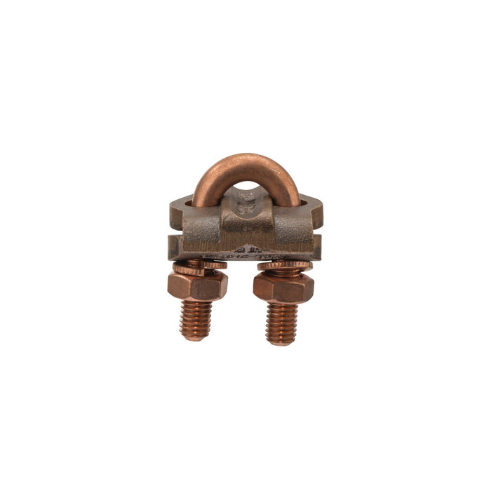 NSI UC-101 Bronze U-Bolt Clamp, 1/4″ IPS Pipe or 1/2″ Rod, 2/0-4 AWG Cable