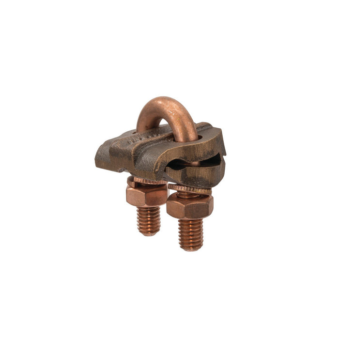 NSI UC-101 Bronze U-Bolt Clamp, 1/4″ IPS Pipe or 1/2″ Rod, 2/0-4 AWG Cable