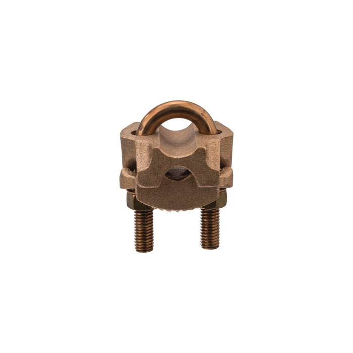 NSI UC-110 Bronze U-Bolt Clamp, 1/2″-3/4″ Pipe, 7/8″-1″ Rod, 300-500 AWG