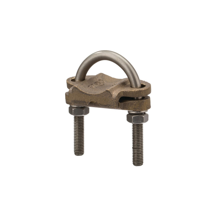 NSI UC-127 Heavy Duty Bronze U-Bolt Clamp, 1-1/2″ Pipe, 250-2/0 AWG, Burial