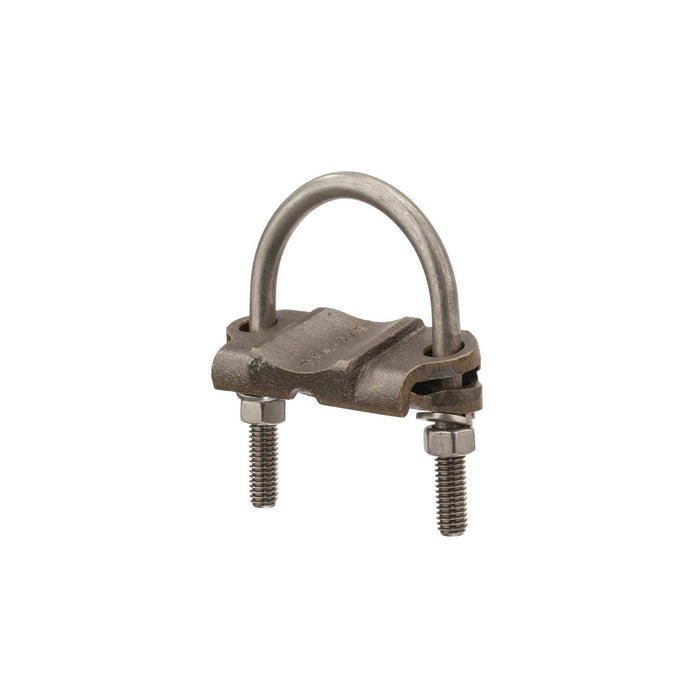 NSI UC-132 Heavy Duty Bronze U-Bolt Clamp, 2″ Pipe, 2/0 to 4 AWG, for Burial