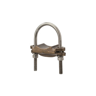 NSI UC-137 Heavy Duty Bronze U-Bolt Clamp, 2-1/2″ Pipe, 2/0 to 4 AWG, Burial