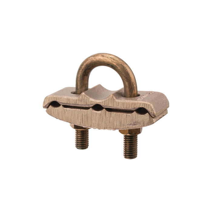 NSI UC-315 Bronze U-Bolt Clamp for Three Wires, 1″ Pipe, 250-2/0 AWG, Burial