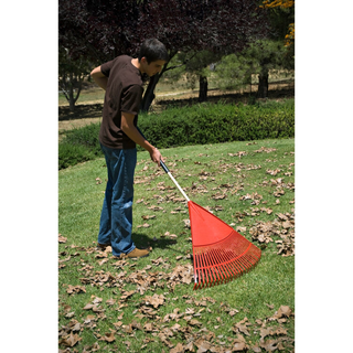 Corona RK 25024 Poly Leaf Rake, 24 in. Head, 26 Tines, Wood Handle