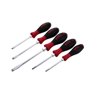 Wiha Tools 53090 SoftFinish Extra Heavy Duty Slotted/Phillips Screwdriver Set 5 Piece