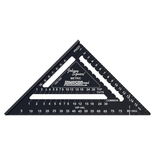 Johnson 1956-1800 18cm Metric Johnny Square Professional Easy-Read Aluminum Rafter Square