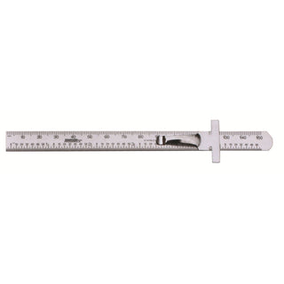 Johnson 7203 6" Stainless Steel Metric Pocket Clip Rule