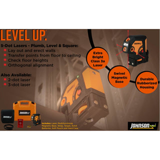 Johnson 40-6695 Self-Leveling 5 Dot Laser