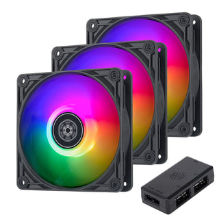 SilverStone VS120B-ARGB-3PK Performance enhanced 120mm PWM ARGB fan