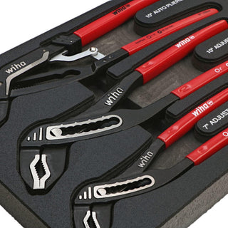 Wiha Tools 34690 3 Piece Classic Grip Adjustable Water Pump Pliers Tray Set