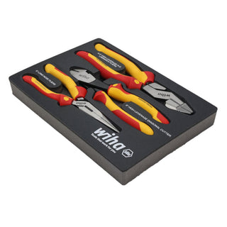 Wiha Tools 32960 3 Piece Insulated Pliers and Cutters Tray Set