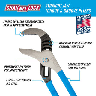 Channellock 460 16.5 Inch Straight Jaw Tongue & Groove Pliers