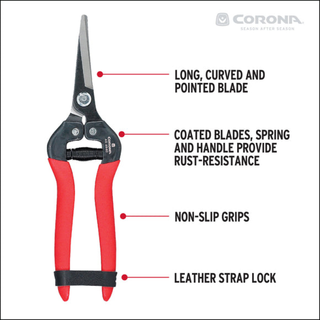 Corona AG 4940  Long Curved Snips - Tempered Steel, 1¾ Inch