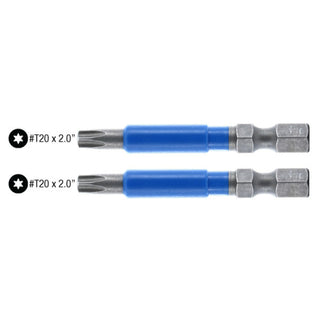 Wiha Tools 70220 TerminatorBlue Impact Bit TORX® T25 - 2 Inch - 2 Pack