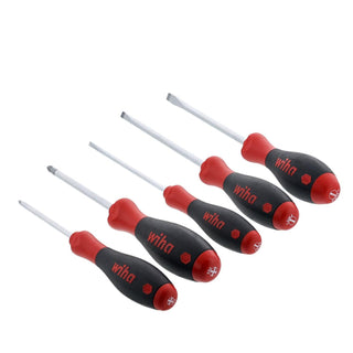 Wiha Tools 30277 SoftFinish Slotted and Phillips Screwdriver Set, 5 Pc.