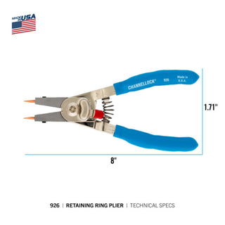 Channellock 926 6-Inch Convertible Retaining Ring Pliers