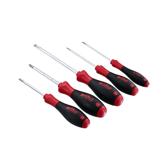 Wiha Tools 30295 5 Piece SoftFinish Slotted and Phillips Screwdriver Set