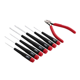 Wiha Tools 26161 8 Piece Precision Slotted and Phillips Screwdrivers and Diagnal Cutters Set