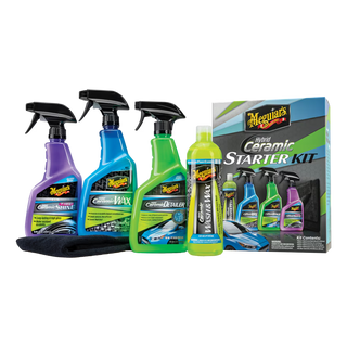 Meguiar's G55253 Hybrid Ceramic Starter Kit - Detailing Kit Includes Car Wash, Wax, Detailer, & Tire Shine
