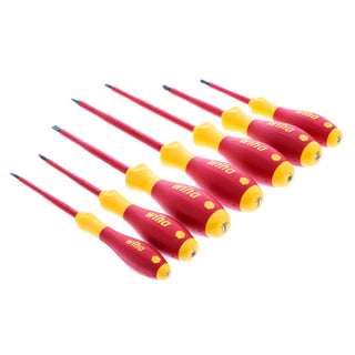 Wiha Tools 32097 Insulated Screwdriver Set - Square/Slotted/Phillips Tips, 7 Pc.