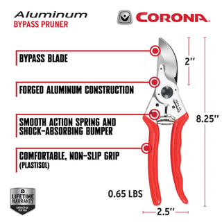 Corona BP 4250  ALUMINUM Bypass Pruner - 1 Inch, Straight