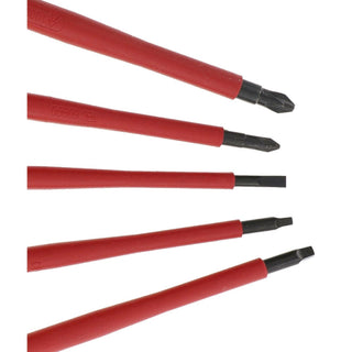 Wiha Tools 32083 Slotted Phillips and Square Insulated Screwdriver Set 5-Piece