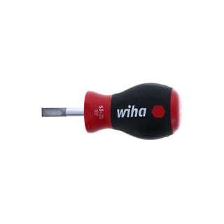 Wiha Tools 30255 SoftFinish Stubby Slotted Screwdriver, 5.5 mm x 25 mm