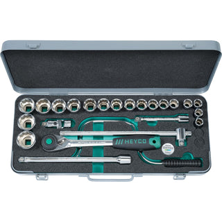 Heyco 00075301083 Socket Set, 1/2 Inch, 24 pcs