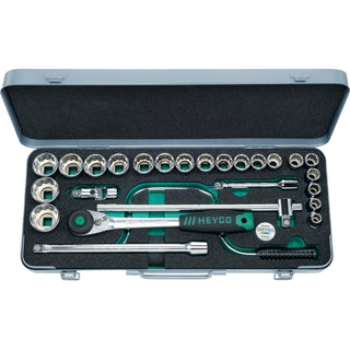 Heyco 00075311083 Metric Socket Set, 1/2 Inch, 26 pcs