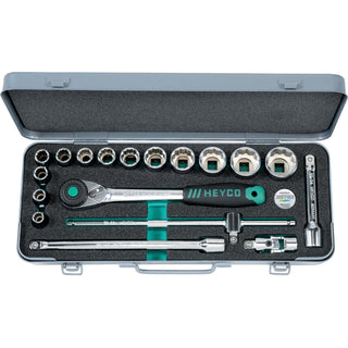 Heyco 00078001083 Metric Socket Set, 1/2 Inch, 18 Pcs