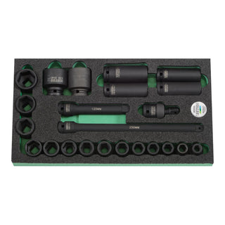 Heyco 00983630036 Module IMPACT Socket Set, 1/2", 23 Pc.