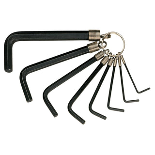 Heyco 01340524030 Short Arm Hex Metric L-Key Set on Keyring, 8 Pcs