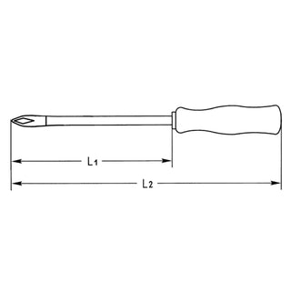 Heyco 01415000980 TORX® Screwdriver with Acetate Handle, Size-T9, Length-140mm
