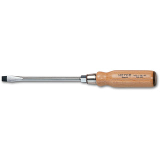 Heyco 01470007580 Slotted Engineers' Screwdriver with Hardwood Handle, 3.5 mm