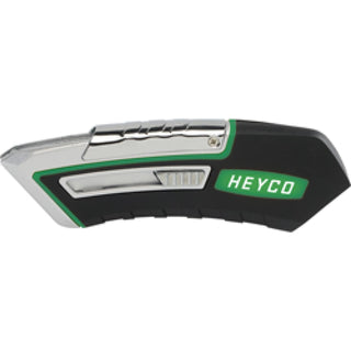 Heyco 01664000400 Retractable Safety Cutter Knife, Automatic blade feed, Diecast aluminium housing