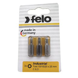 Felo 0715732222 TORX® Industrial Bits, 3 Piece