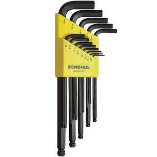 Bondhus 10937 Ball End L-Wrenches Set, 0.50 - 3/8", 13 Pc.