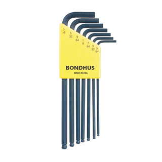 Bondhus 10945 Ball End L-Wrenches Set, 5/64 - 3/16", 7 Pc.