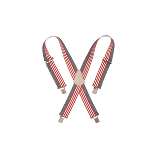 CLC 110USA Heavy-Duty Elastic Suspenders, USA Flag Print