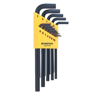 Bondhus 12137 ProGuard Hex End L-Wrenches Set, .050" - 3/8", 13 Pc.