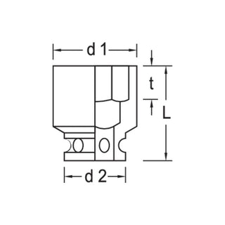 Gedore 6281580 Impact Socket 3/4 Inch Drive, 34 mm
