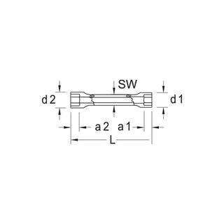 Gedore 6525120 Tubular Box Spanner 6x7 mm